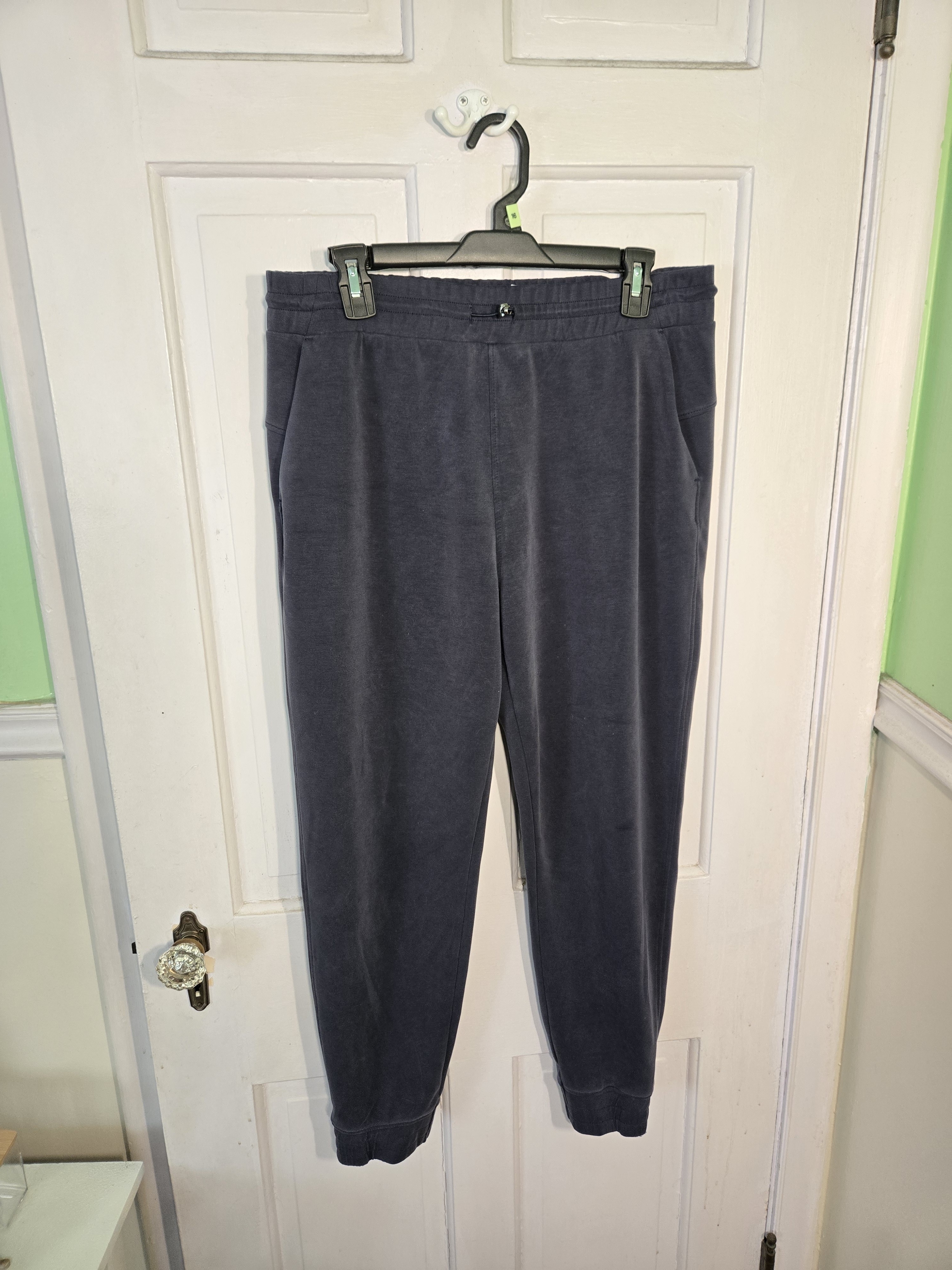 Women's Blue Jogger Pants - Comfortable Track Style Size L